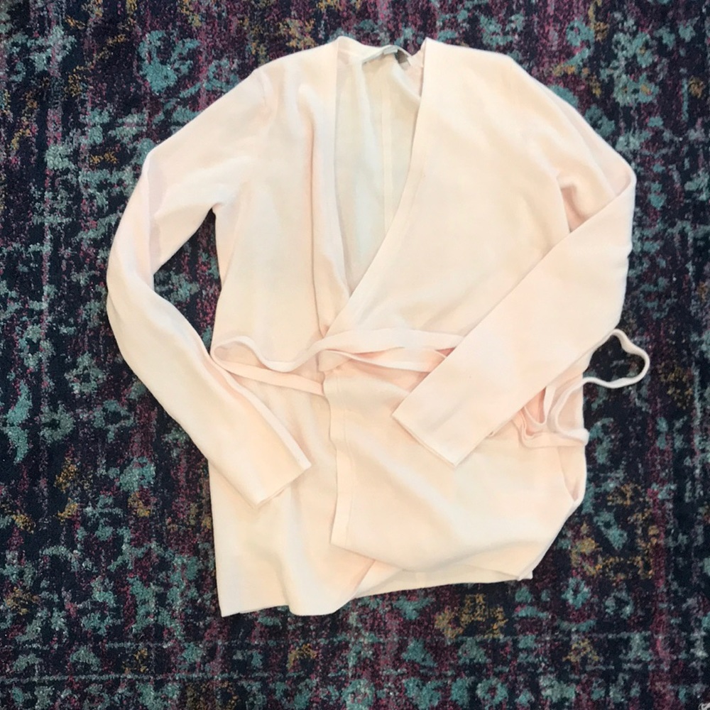 LOFT ballet pink wrap cardigan top